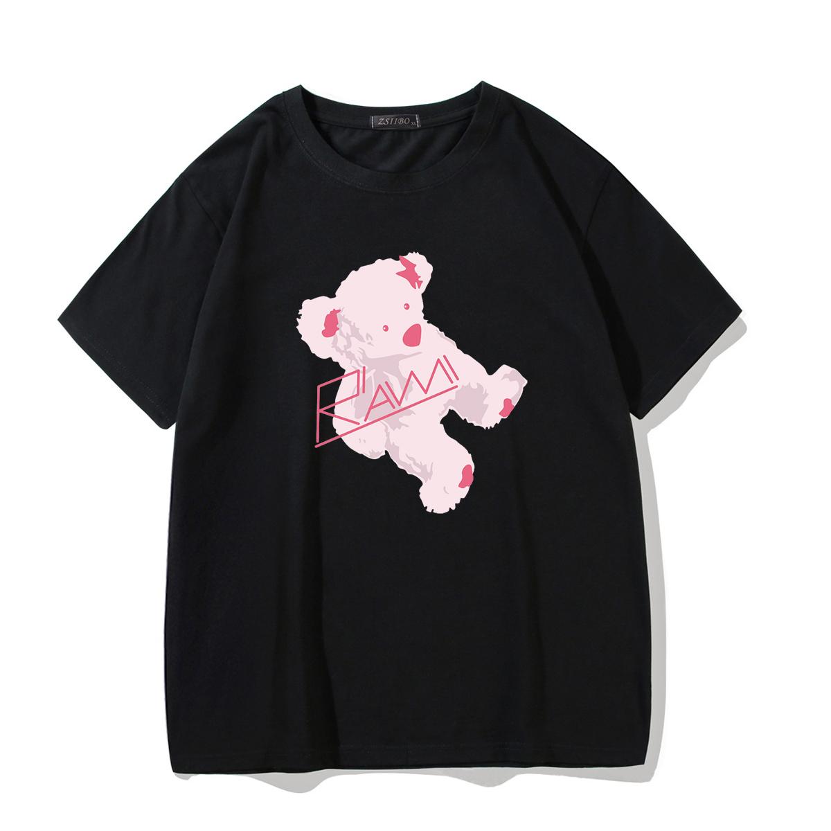 

Japanese Gothic Cartoon Letter Bear Shirt Women Fashion Print Harajuku Tops Casual Sweet Short-Sleeved Ulzzang Vintage T-Shirt XXXL білий