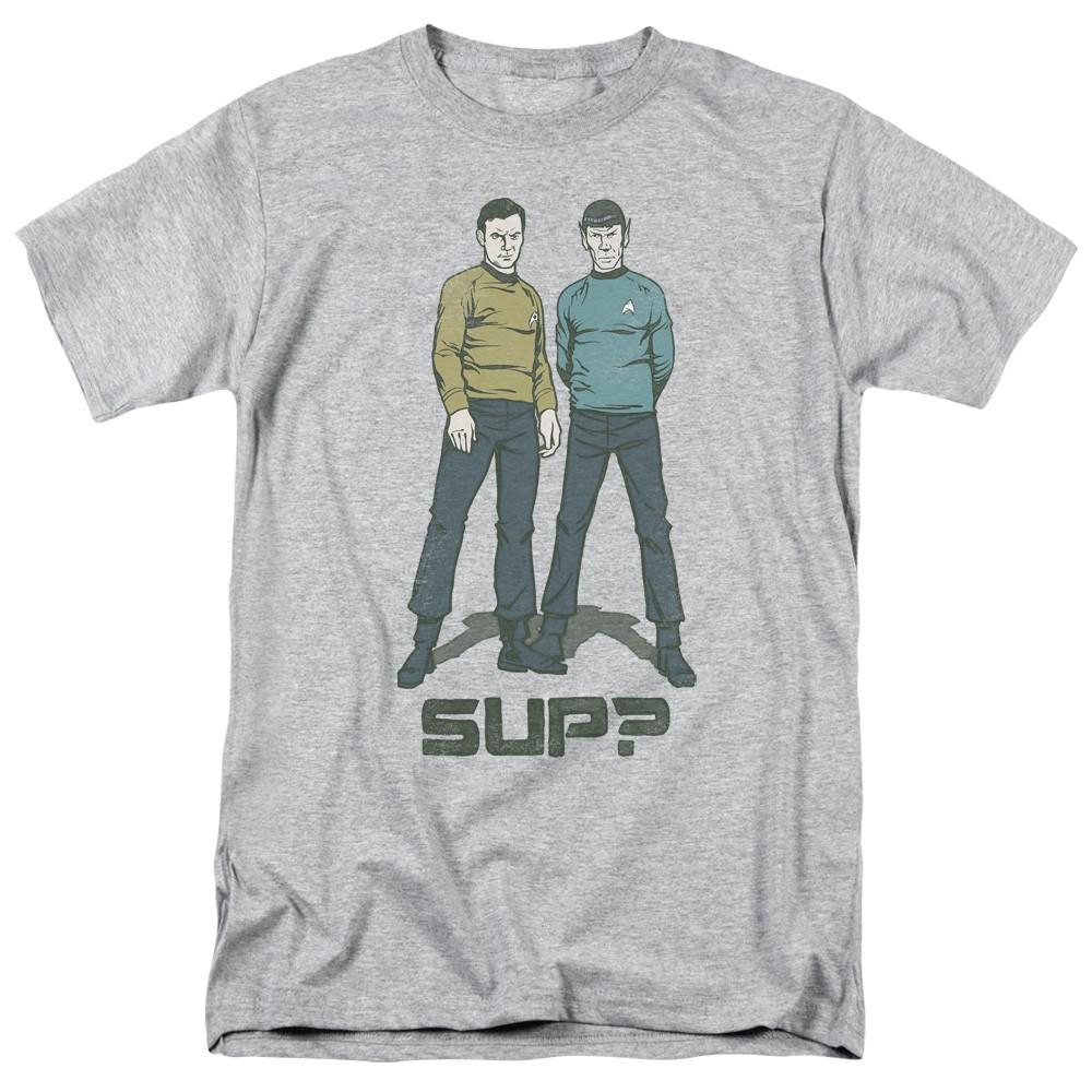 Star Trek - Sup - Adult Unisex Short Sleeve T-Shirt - Gray XL