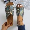 Fashion Butterfly Printed Wedge Slippers for Women Lightweight Peep Toe Platform Sandals Woman Summer 2025 Comfort Non Slip Beach Slides