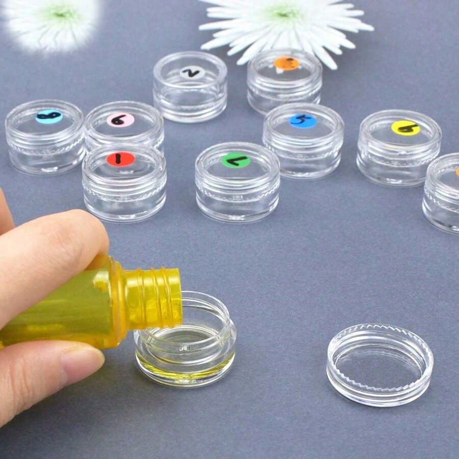 12/24 Pcs Travel Cosmetic Jar Pots 5ml Creams Make-Up Sample Containers With Lids For Women Glitter Nail Art Storage Bottles