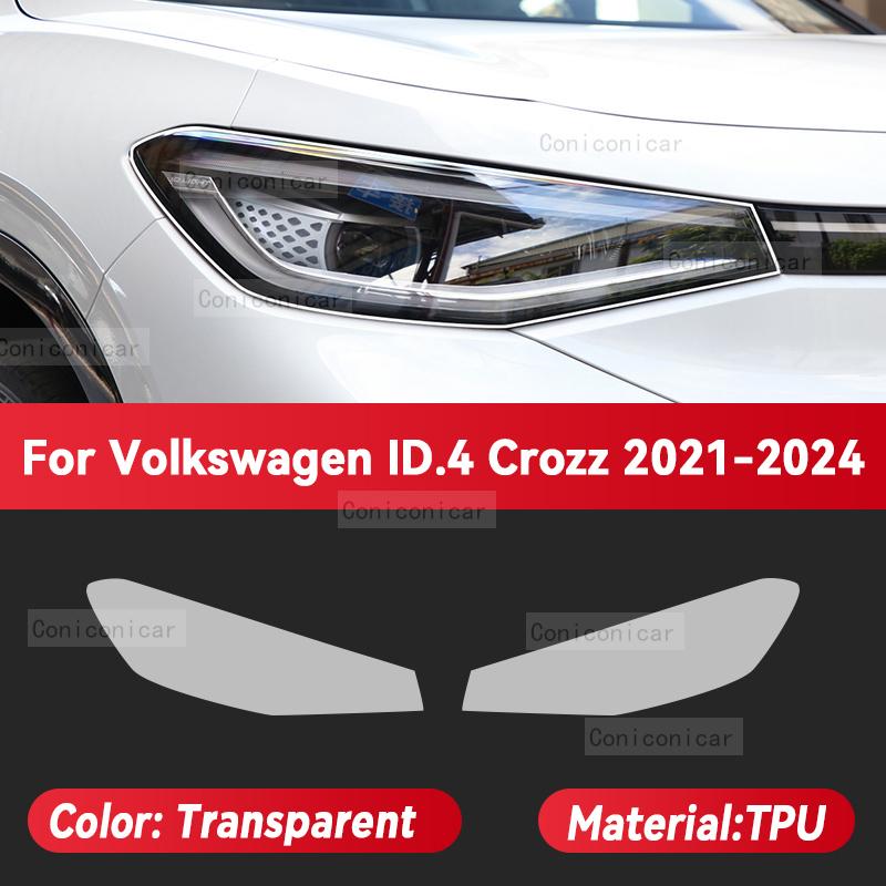 

For Volkswagen ID.4 Crozz 2021-2024 Car Headlight Transparent TPU Protective Cover Film Front Light Tint Change Color Sticker Transparent