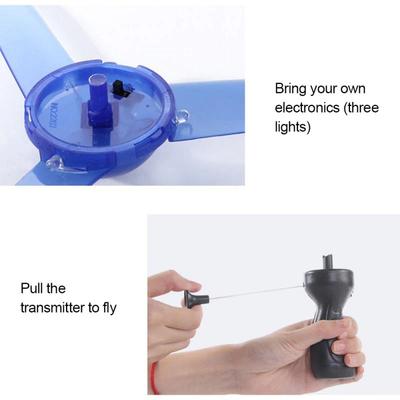 1PC Funny Spinning Flyer Luminous Flying UFO LED Light Handle Flash Flying Toys for Kids Outdoor Game Color Random