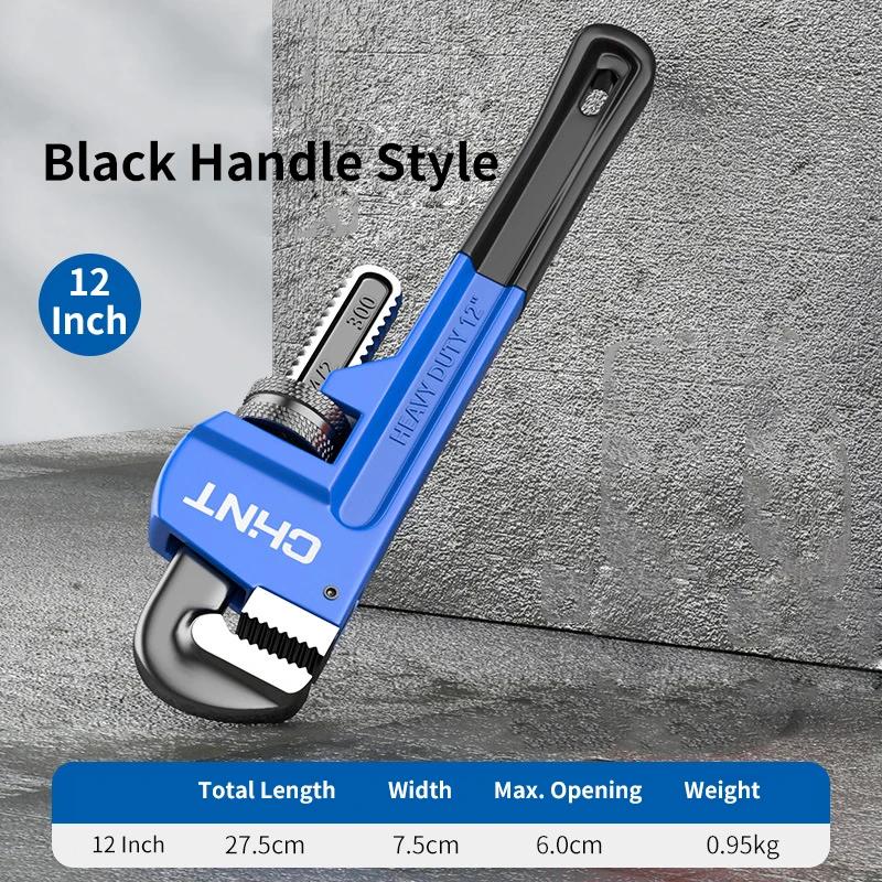 Pipe Wrench European Style Heavy Duty 10" Pipe Pliers 8 To 14 Inch Quick-Opening High-Carbon Steel Plumbing Pincers Repair Tool