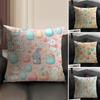Cute Easter Bunny Cushion Cover Natural Linen Organic Fabric Double-Sided Printing Breathable Perfect Gift For Decor