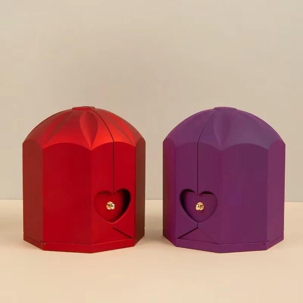 Decorative Rose Drawer Packaging Box Romantic Dried Flowers Necklace Box  Anniversary Present