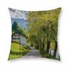 Blue Sky Grassland Square Cushion Cover Soft Pillow Case Bedroom Sofa Car Chair Home Decorative Pillowcases 45X45Cm