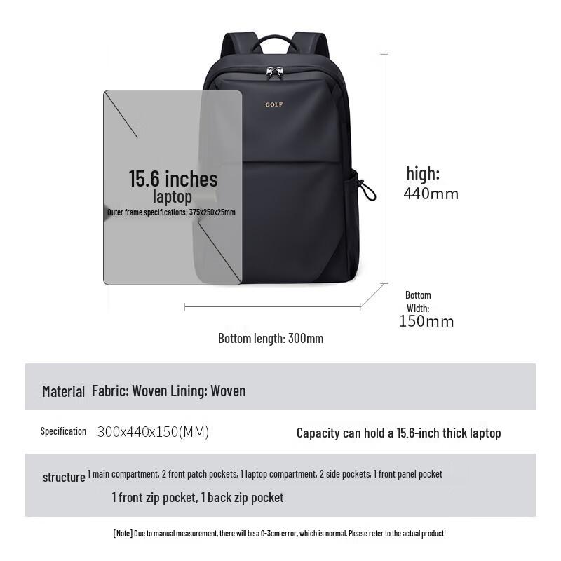 GOLF Men's Waterproof Laptop Backpack