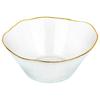Golden Glass Bowl Salad Glass For Salads Dishes Meals Fruits 1.2L
