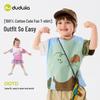 Dudujia 100% Cotton Kids Cartoon Short Sleeve T-Shirt