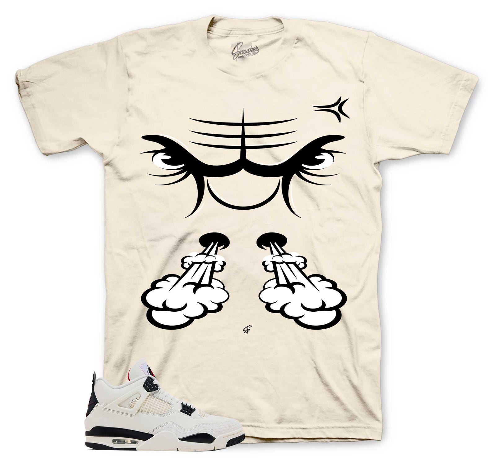 Shirts To Match Retro 4 Flight Club Sail - Raging Face Shirt M