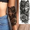 1 Sheet Fashion Priate Ship Compass Temporary Tattoos For Men Women Adults Long Lasting Realistic Waterproof Fake Tattoo Sticker