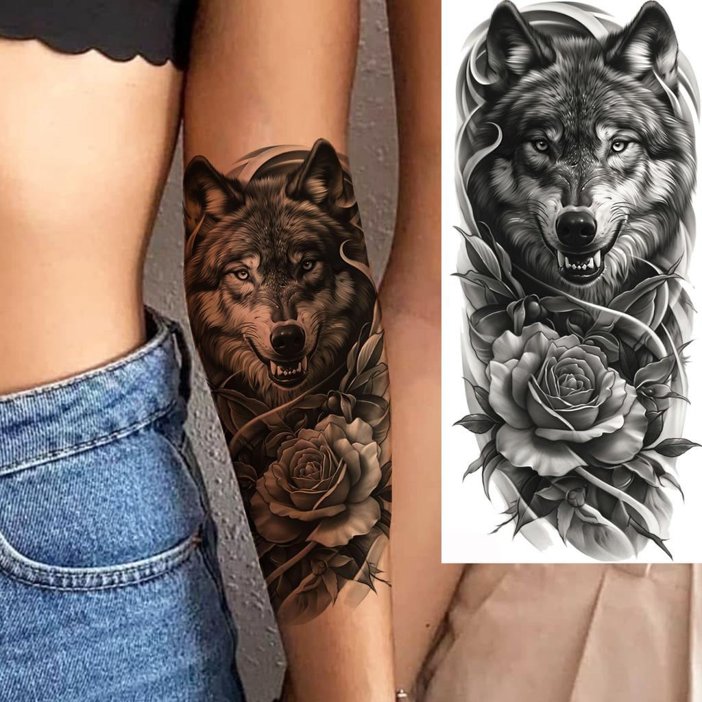 1 Sheet Fashion Priate Ship Compass Temporary Tattoos For Men Women Adults Long Lasting Realistic Waterproof Fake Tattoo Sticker