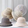 Hat Women's Summer Foldable Sun Hat Rainbow Striped Cloth Hat Sun Protection Beach Hat Vacation Idyllic Bucket Hat