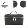 Chic Faux Leather Makeup Bag with Removable Dividers