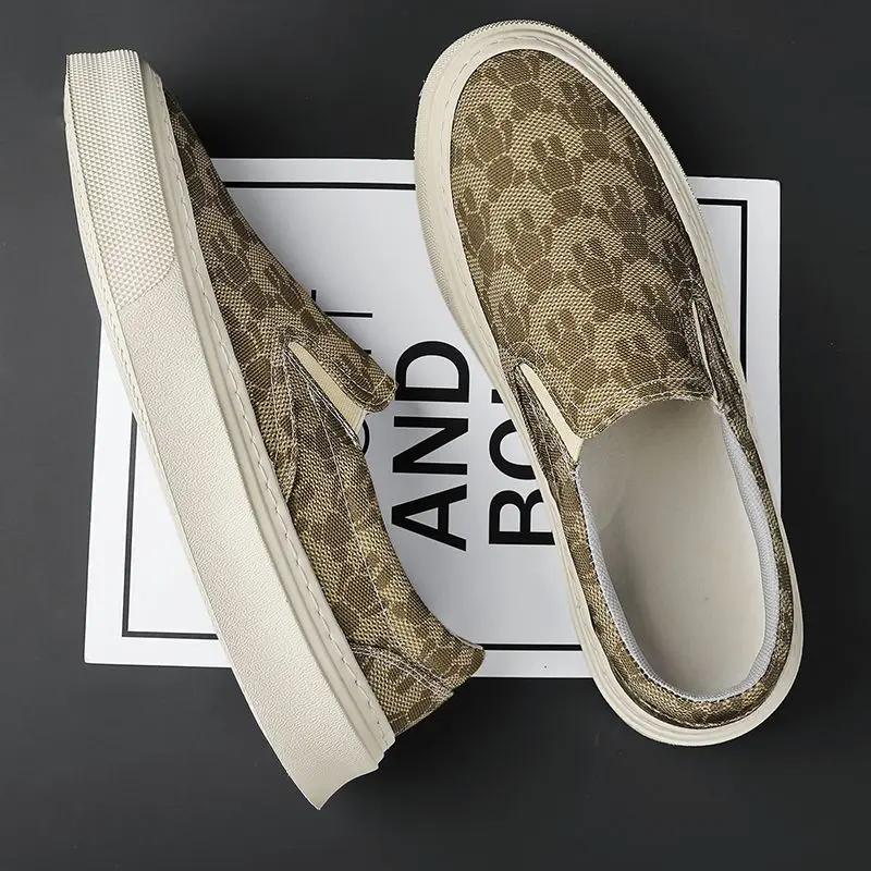 Fashion Canvas Sneakers Soft Slip-on Korean Style Elegant Comfortable Male Shoe Walking In Promotion Hiking Leisure Men's Casual Shoes