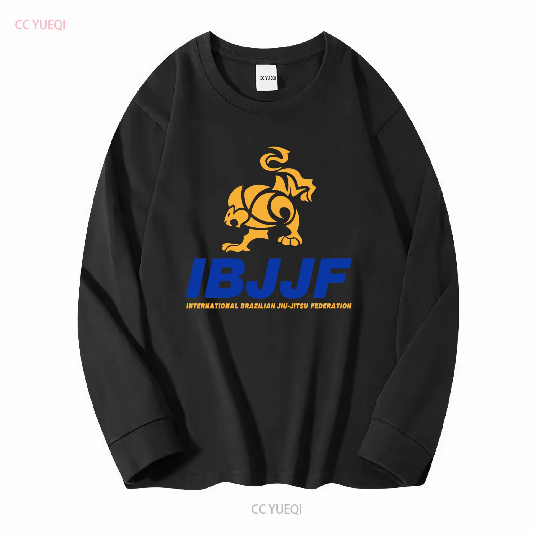 IBJJF Международная федерация бразильского джиу-джитсу Мужская черная футболка S 5XL винтажная Стиранная с принтом Растянутая homme Немного 3XL