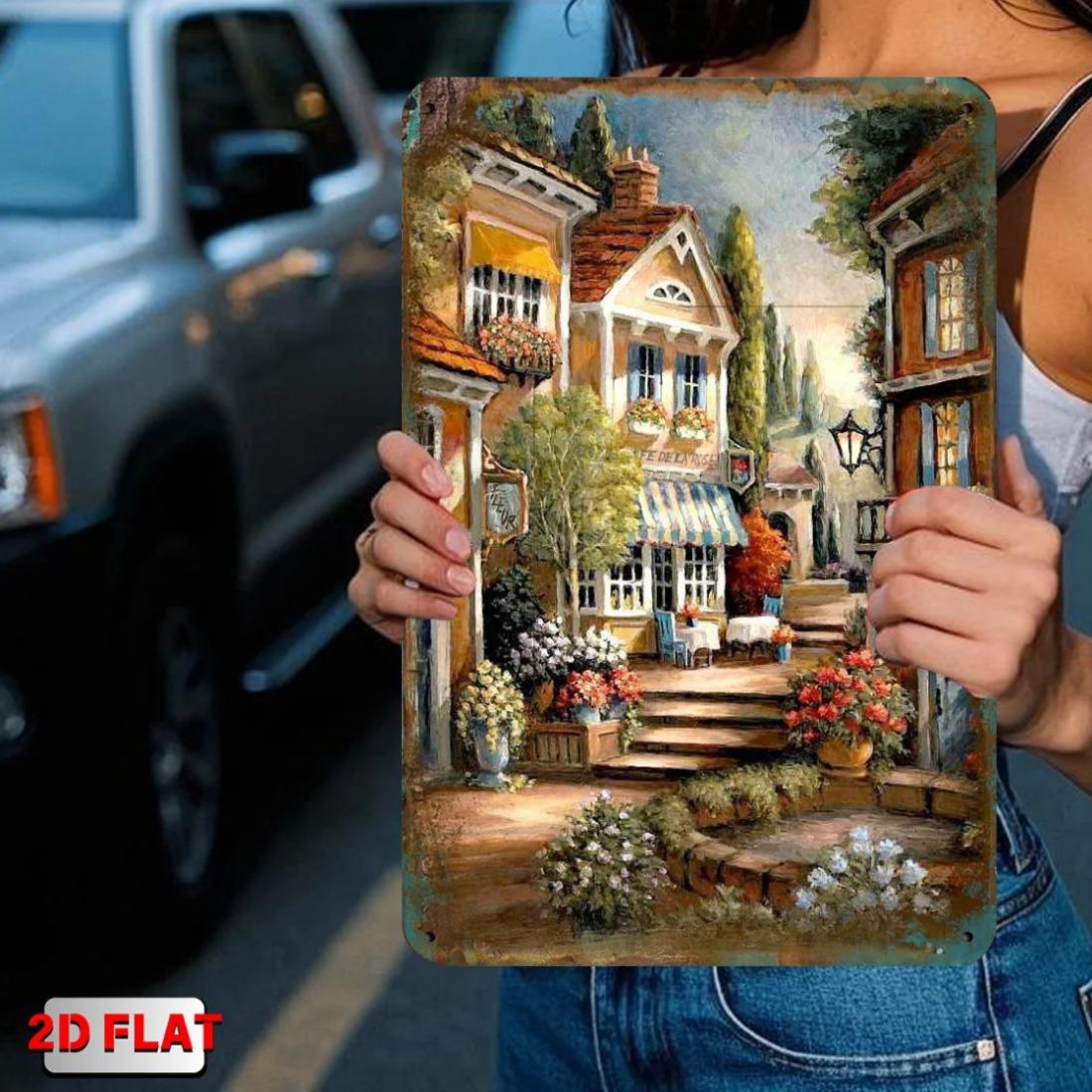 

Im in the Garden Vintage Floral Gardening Metal Tin Sign Retro Nature Wall Decor Rustic Plaque for Greenhouse Garden She 20x30cm（7.8x11.8inch）