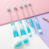 Yousheng 5Pcs/Set DIY Beadable Makeup Brush 5 Sizes Synthetic Kabuki Foundation Loose Powder Eyeshadow Concealer Brow Blush Blending Cosmetic Brush