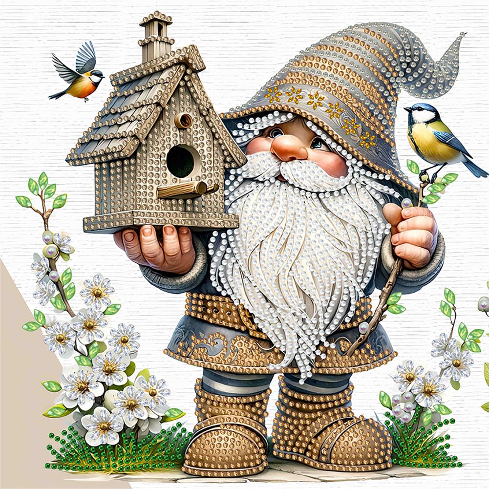 

Easter Garden Gnome Decor Home Decoration Art Handmade Craft 5D DIY Partial Special Shaped Drill Diamond Painting Kit 30*30CM