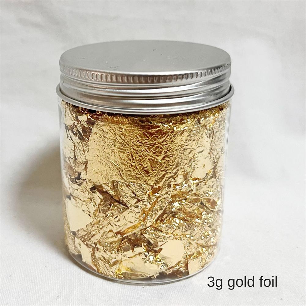 Bottled Gold Leaf Strong Sense Of Decoration Gold Leaf Fragments Broken Rose Gold Gold Flakes For Handicrafts Table Decoration