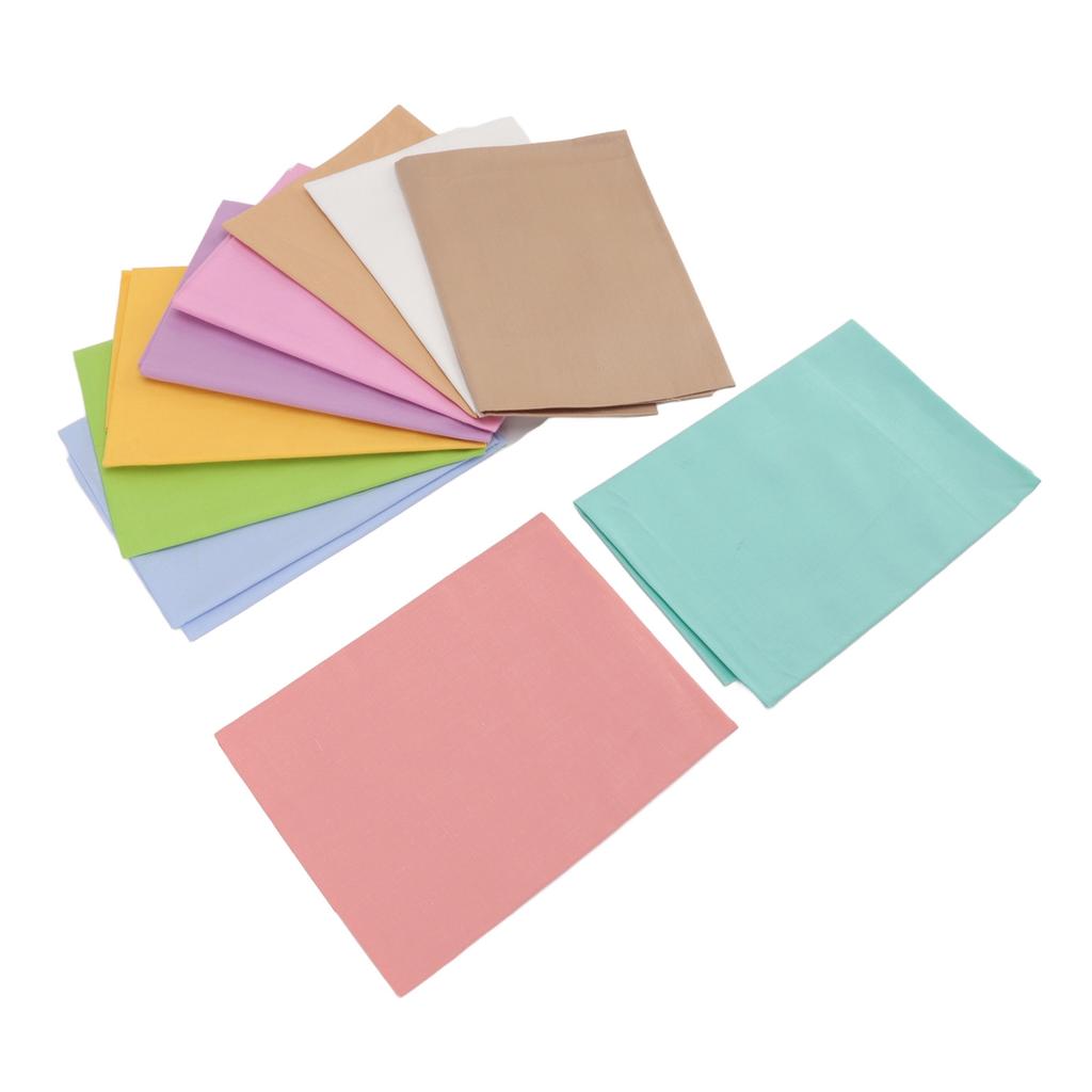 10 Stück Baumwoll-Quiltstoff Uni Köper Näh-Quiltstoffe für DIY Nähprojekte