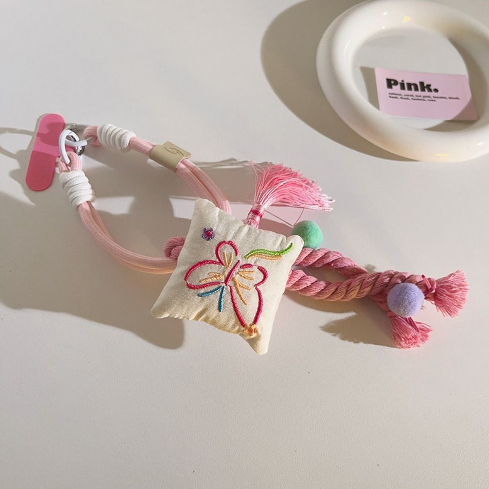 Candy Color Bead Phone Pendant Cute Phone Wrist Strap Lovely Beaded Phone Chain  Decoration