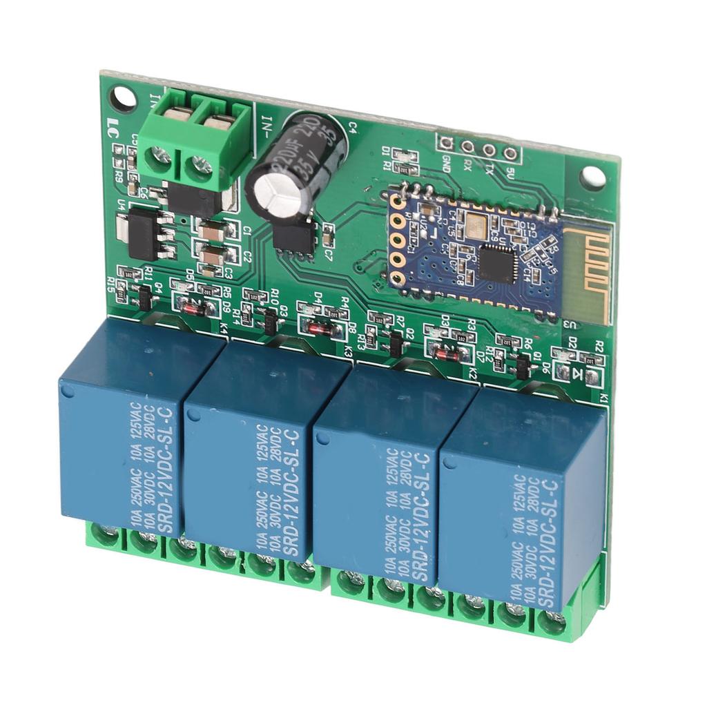 Modul Releu Bluetooth cu 4 Canale Telecomandă Capacitate Puternică Anti-Interferențe pentru Casă Inteligentă
