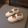 New Kids Mary Jane Shoes Spring Girls School Uniform Shoes Toddler Bow Decor Children Leather Shoes Non-Slip Platform Sole