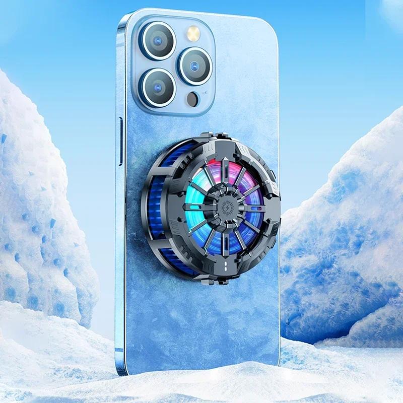 

Охлаждающие магнитные беспроводные зарядные устройства Универсальный радиатор для мобильного телефона Вентилятор с задней клипсой для IPhone 15 14 13 12 Pro Max Samsung Xiaomi