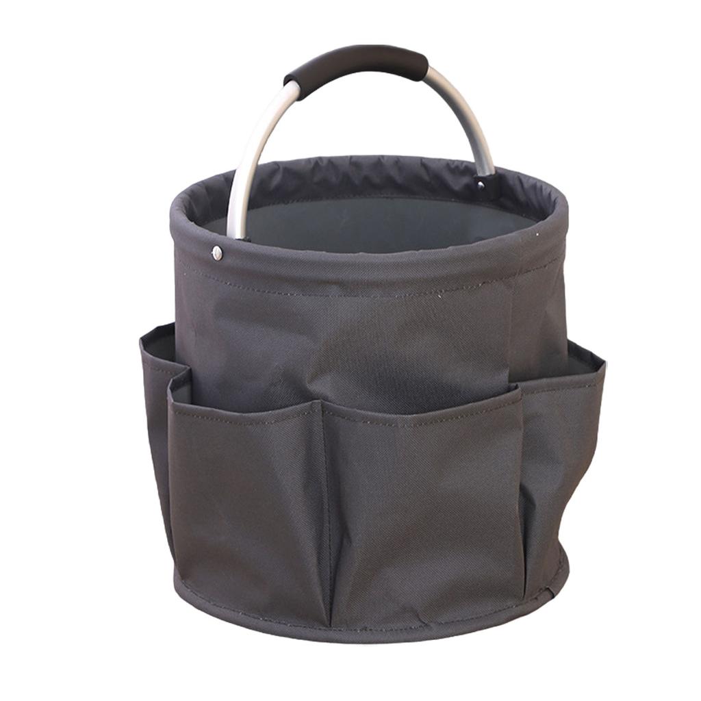 Portable Storage Basket Shopping Basket Foldable Garden Tool Basket Outdoor Picnic Basket Beach Bag Washing Bag Durable Oxford