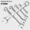 1Pcs New Metric Ratchet Wrench Reversible 6-23mm Ratcheting Spanner Universal Nut Hand Tool Car Bicycle Repair Tool