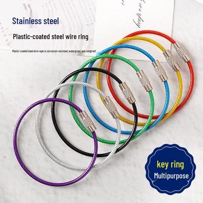 Stainless Steel Coated Wire Keychain Rings