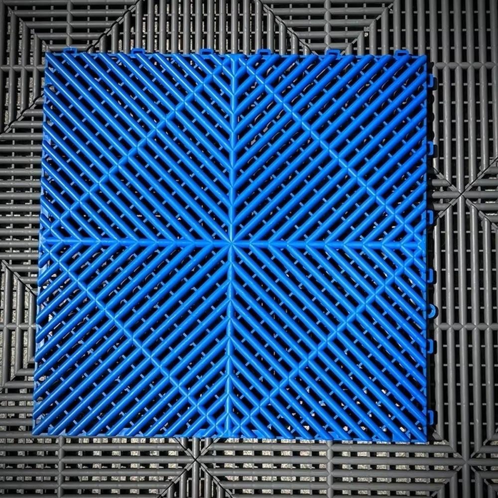400x400x18mm Floor Garage Tile Plastic Drainage Mat Portable Garage Slabs  For Car Parking Wokshop