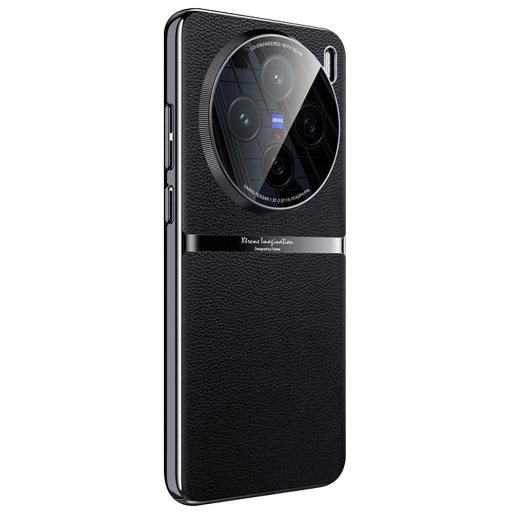 

For vivo X200 5G Case PU Leather+Acrylic+PC Shockproof Phone Cover Grey