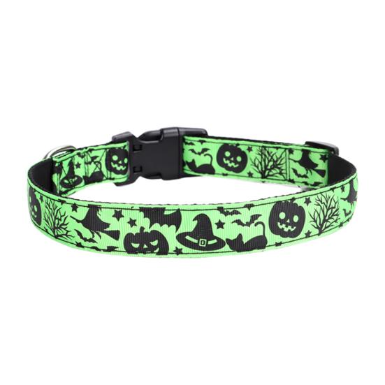 

Ошейник для домашних животных Изысканный узор Износостойкий Быстросъемный Регулируемый Устойчивый к укусам Декоративный призрак Хэллоуина XL
