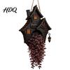 Fall Seasonal Plant Container Halloween Hanging Planter for Indoor Outdoor Use Gothic Bat Cat Witch Raven Unique Gift Lovers Pot Holder Spooky Wall