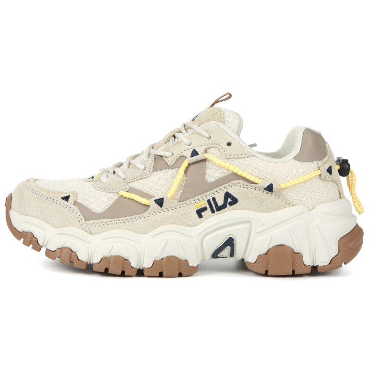 Fila Cat Paw 1 Textile, Synthetic Leather Cushioning Breathable Lightweight Low Top Casual Shoes Unisex Beige Brown 1JM01248_926