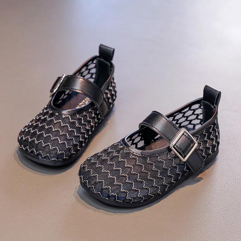 Fashion New Children's Sandals Summer Breathable Princess Shoes for Girls Simple Fashion Kids Causal Shoes Soft Soled Trend Versatile