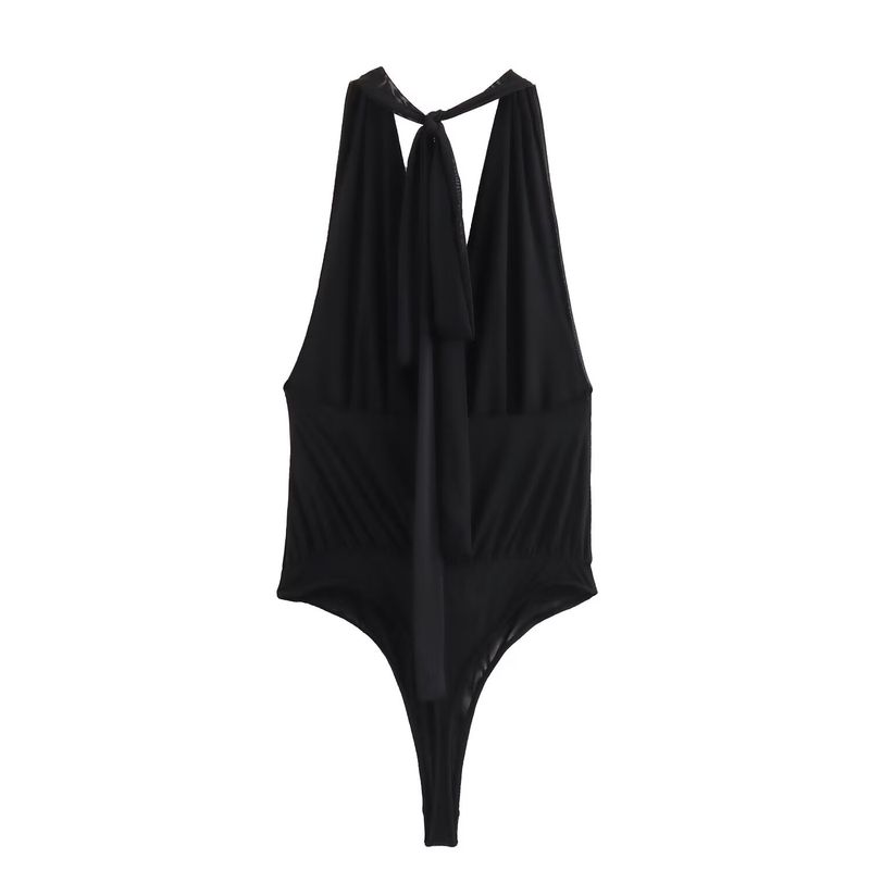 

Kaslead Новое поступление Женская одежда Модный стиль Модный Минималистичный Декор плечевого ремня Комбинезон без спинки 5039258 Black L