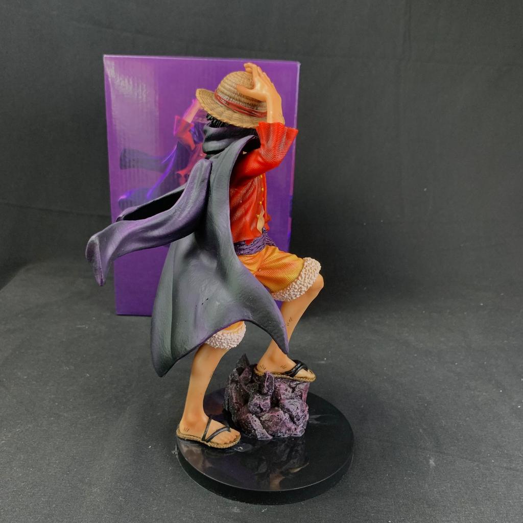 Anime One Piece 25cm Four Emperors Monkey D. Luffy Statue Action Figurine Model Scene PVC Collectible Toys Doll Festival Gift