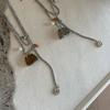 Small Bag Pendant Necklace Adjustable Necklace Titanium Steel Texture Fashion and Trendy Jewelry Suitable for Women
