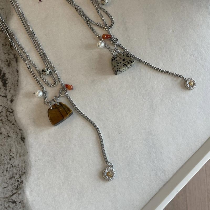 Small Bag Pendant Necklace Adjustable Necklace Titanium Steel Texture Fashion and Trendy Jewelry Suitable for Women