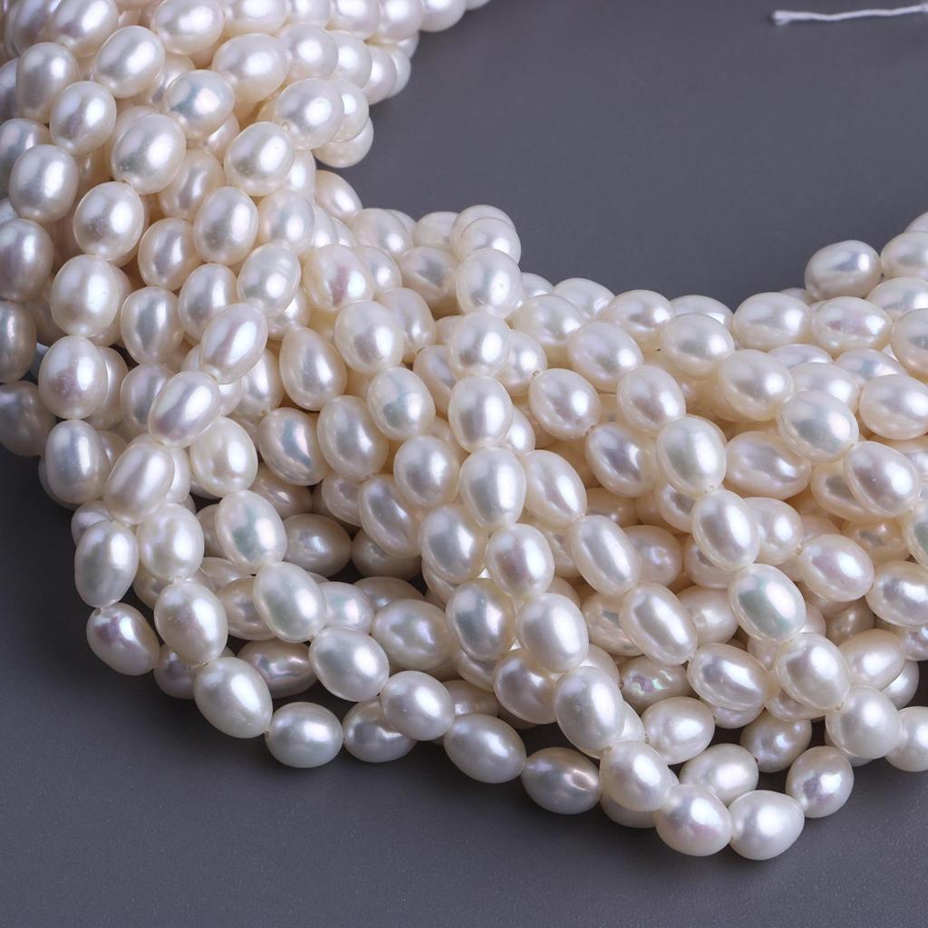 Glänzende 5-6mm Süßwasser-Reisperlen für die DIY-Schmuckherstellung