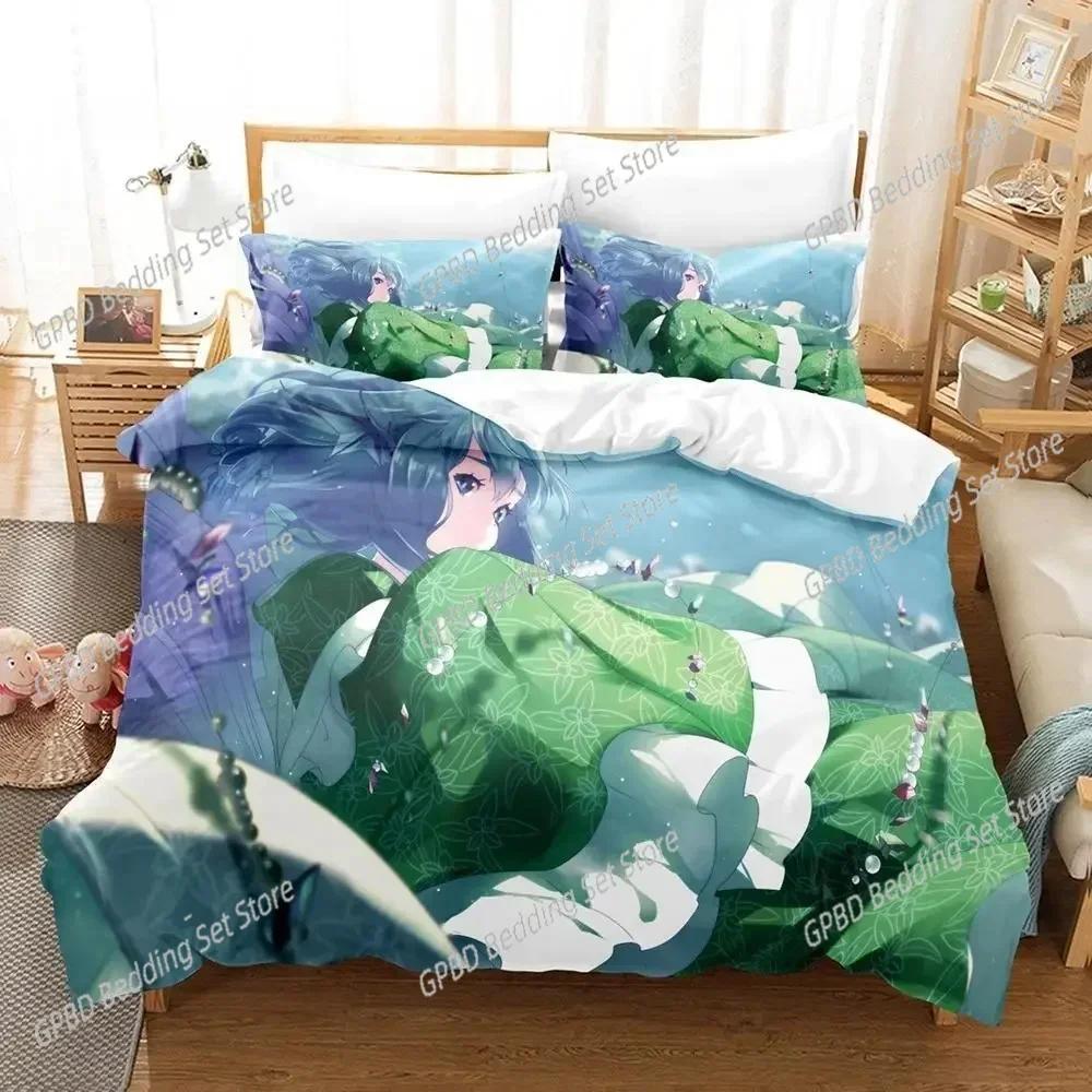 3D Print Anime Wakasagihime (Touhou) 3D Duvet Cover Bedding Set Comforter Linen Pillowcases Home Decor Single Double Twin King