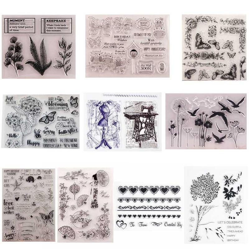 Buy DIY Transparent Silicone Clear Stamp Cling Seal Scrapbook Embossing ...