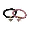 1if161 12el F0d7b Triangle Logo Satin Crepe Elastic 2 Type Headband