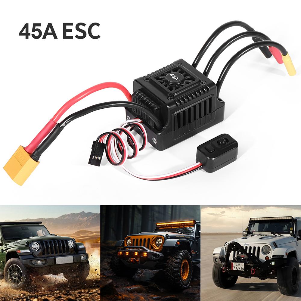 Wtyczka T/XT60 35A 45A 60A Bezszczotkowy regulator obrotów ESC bez czujników Wysokiej jakości bezszczotkowy kontroler prędkości Karta programująca ESC do samochodów RC Ciężarówek RC