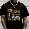 2026 Motorbike Men TShirt Casual Electrician Jokes Funny T-shirt Short Sleeve Summer Chopper Vintage Streetwear Top Tees