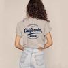 Womens Oversized Cotton T-Shirt With Double-Sided Print Loose Fit Short Sleeve Plus Size Tee 2025