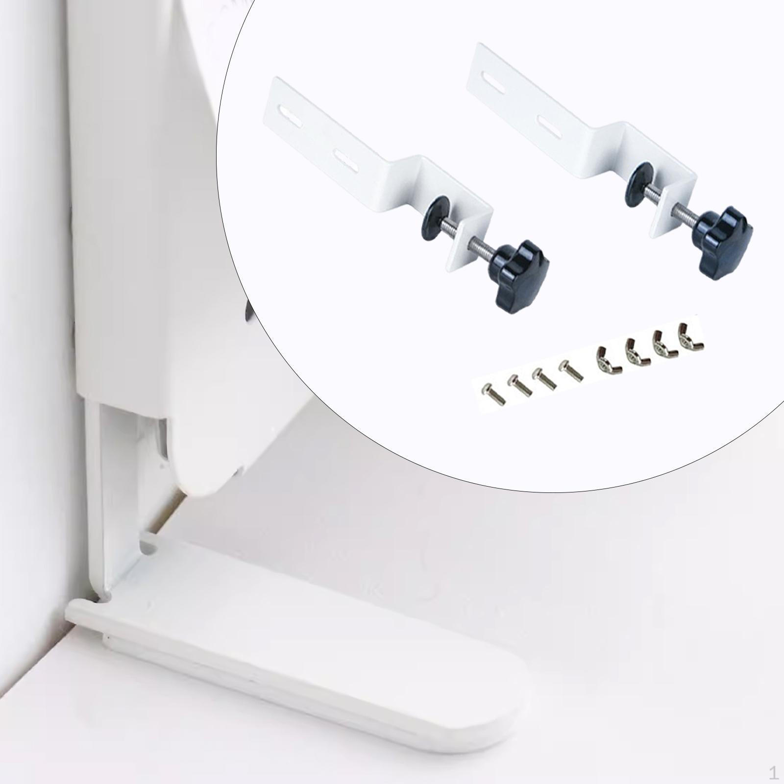 

2 кронштейна для настольной перфорированной доски, держатели, напольный держатель, регулируемые фиксирующие зажимы белый